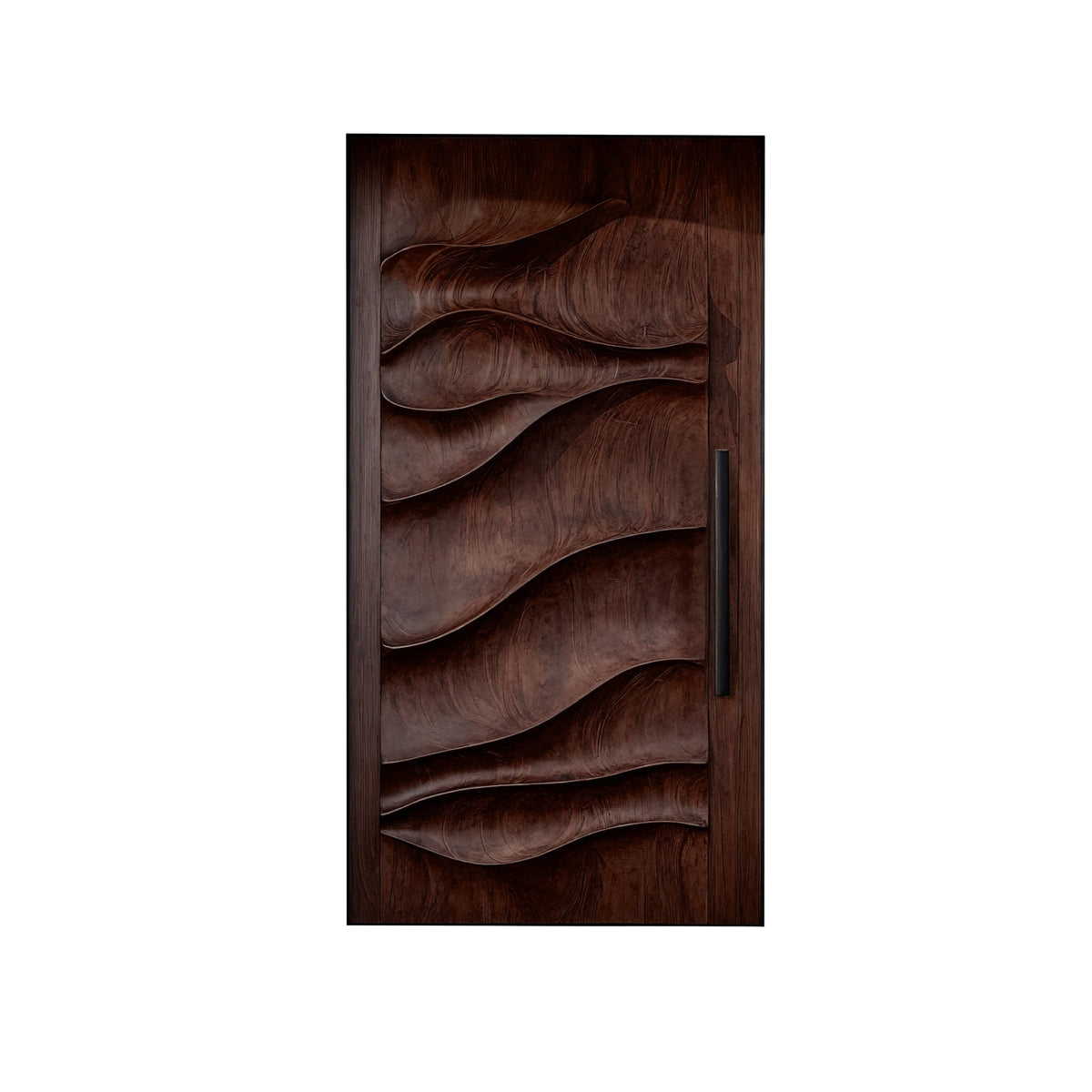 Arvexa Sculpted Solid Wood Rectangular Single Door