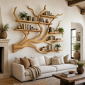 Briarcanopy Handcrafted Solid Wood Floating Tree Bookshelf